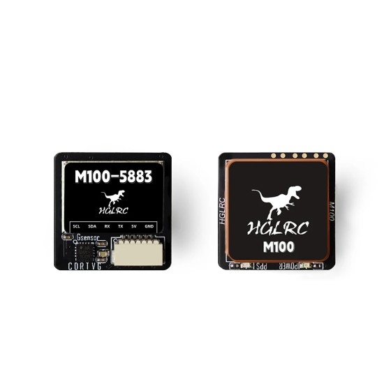 HGLRC M100-5883 GPS Module with Ceramic Antenna On-board LED Indicators 21x21mm for RC Airplane Long Range